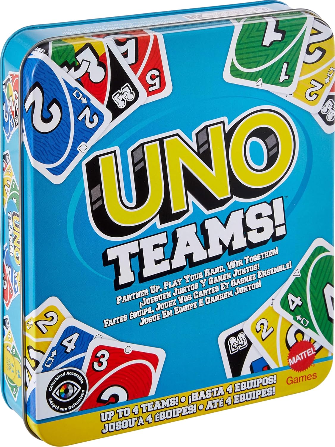 Mattel Games UNO Card Game for Kid, Adult & Family Nights & Parties, Travel & Vacations, Color Blind Accessible & Customizable Deck