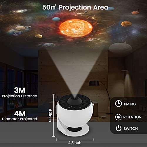 12-in-1 Star Projector Night Light with Planetary System