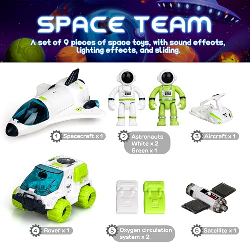 Space Rocket Toy Set with Shuttle & Lunar Rover