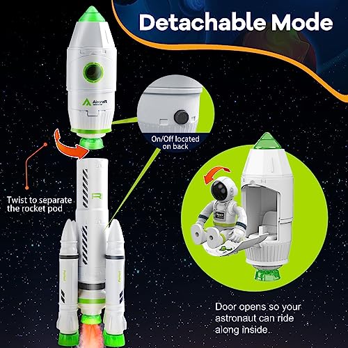 Space Rocket Toy Set with Space Station & Astronauts