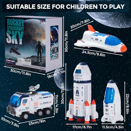 Space Exploration Playset with Rocket, Shuttle & Astronauts