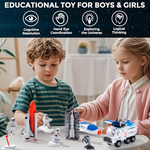 Space Exploration Playset with Rocket, Shuttle & Astronauts
