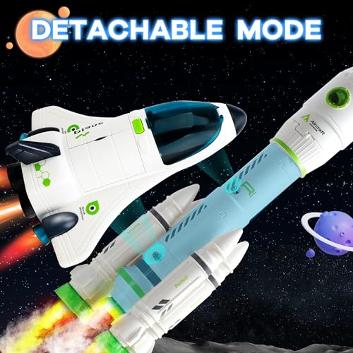 Space Rocket Toy Set with Space Station & Astronauts