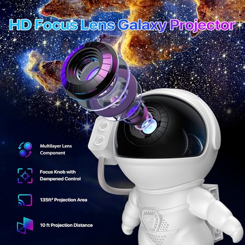 Astronaut Galaxy Projector with 12 HD Film Discs