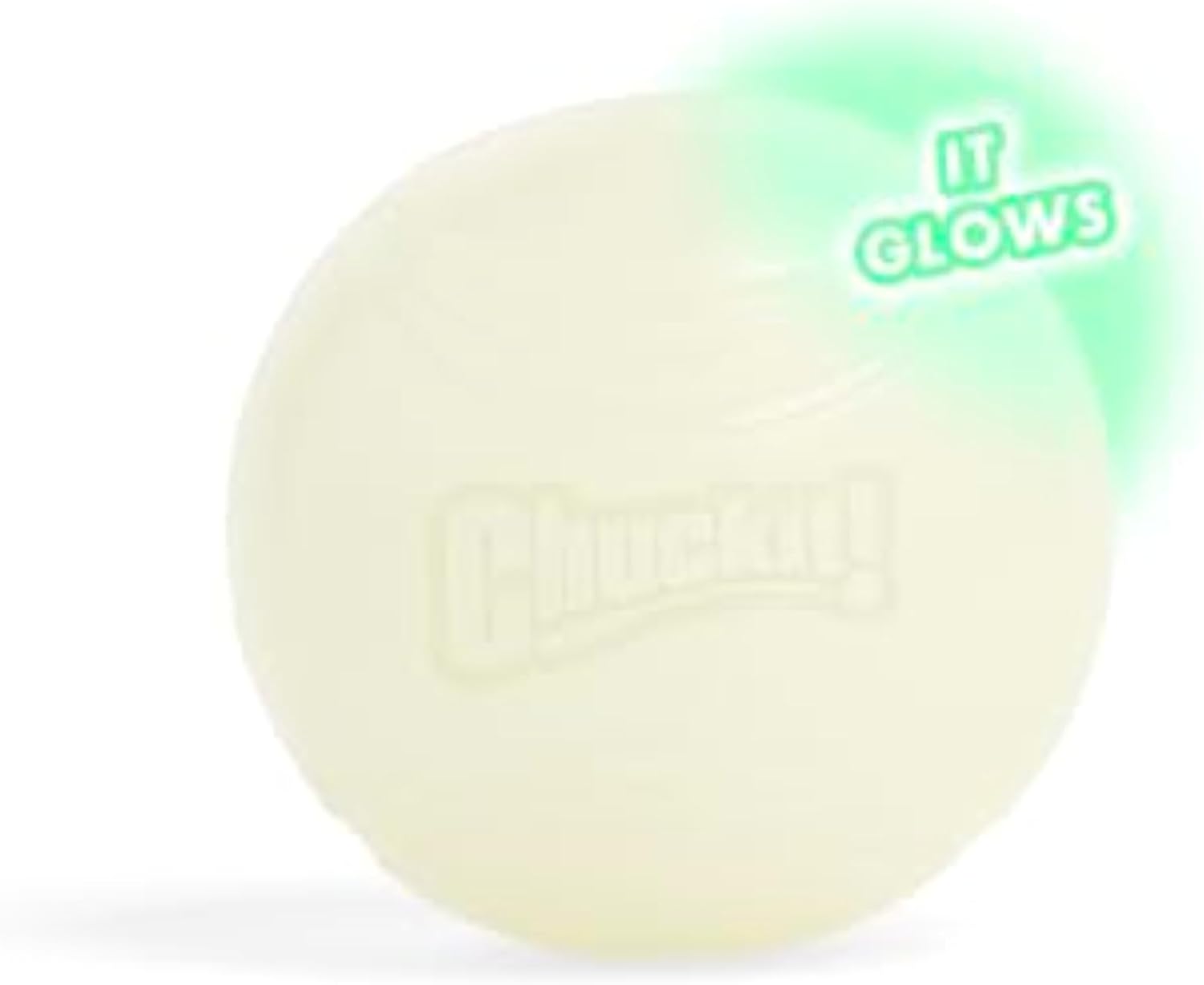 Chuckit! Glow in the Dark Bouncy Balls - Ball for Dogs, Chuckit Dog Toy, Max Glow Balls - Medium, 2.5 Inch Pack of 2