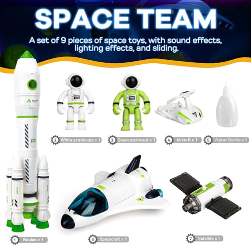 Space Rocket Toy Set with Space Station & Astronauts