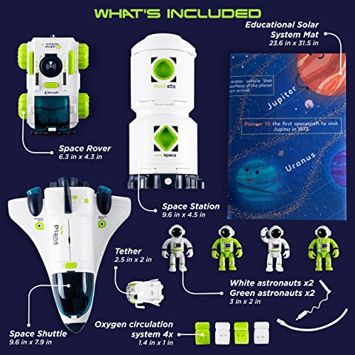 Space Shuttle Playset with 4 Astronauts & Rover