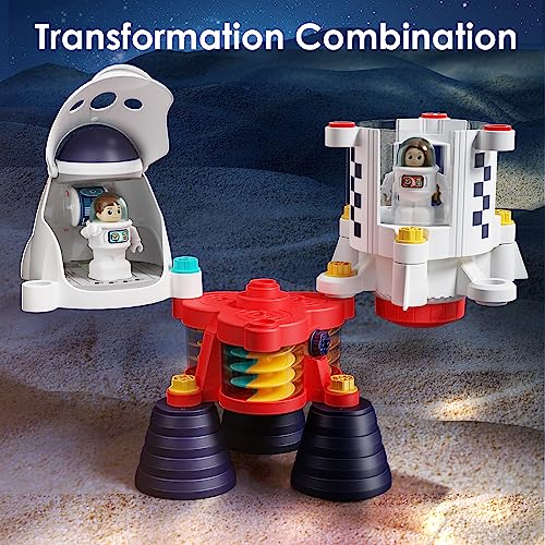 Take-Apart Rocket Space Toy with Astronaut Figures