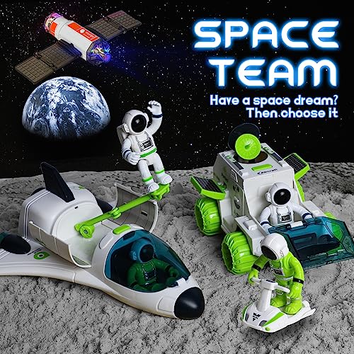 Space Rocket Toy Set with Shuttle & Lunar Rover