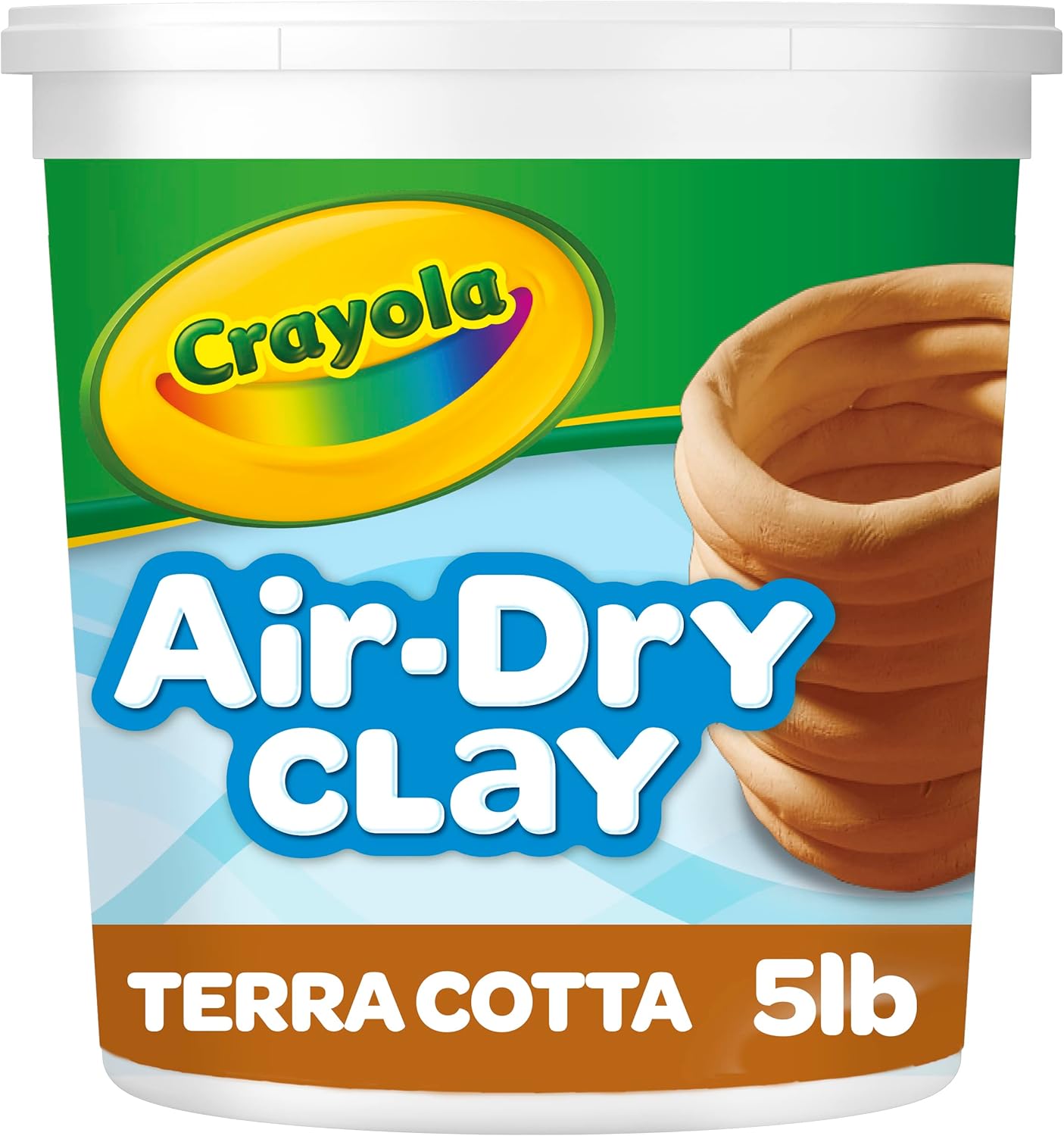 Crayola Air Dry Clay (5lbs), Teacher Supplies, Natural White Modeling Clay for Kids, Sculpting Material, Bulk Craft Supplies for Art Classrooms
