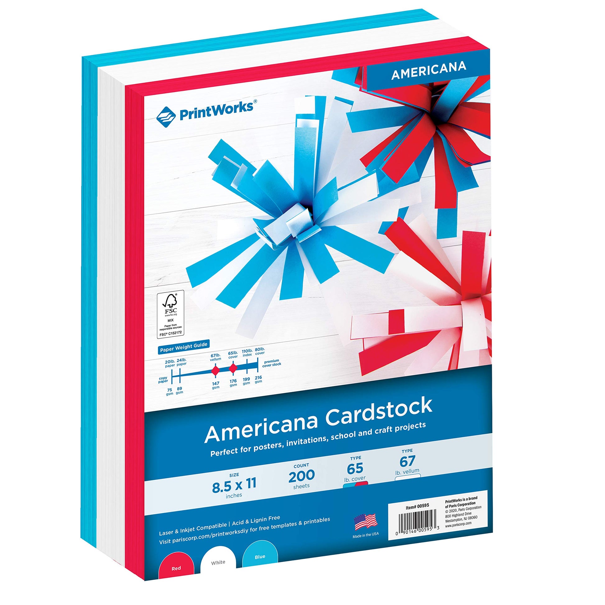 Astrobrights/Neenah Bright White Cardstock, 8.5" x 11", 65 lb/176 gsm, White, 75 Sheets (90905-02) - Packaging May Vary