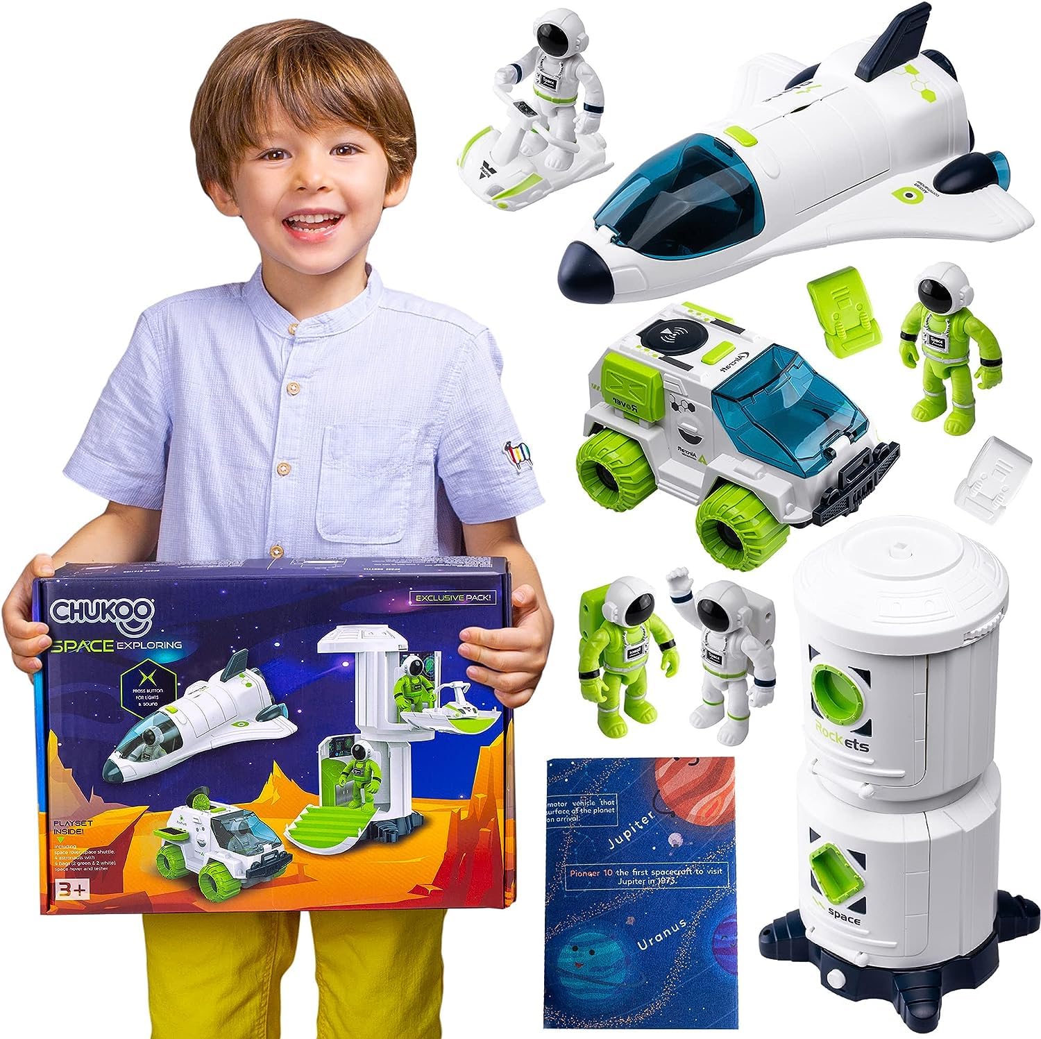 Space Shuttle Playset with 4 Astronauts & Rover