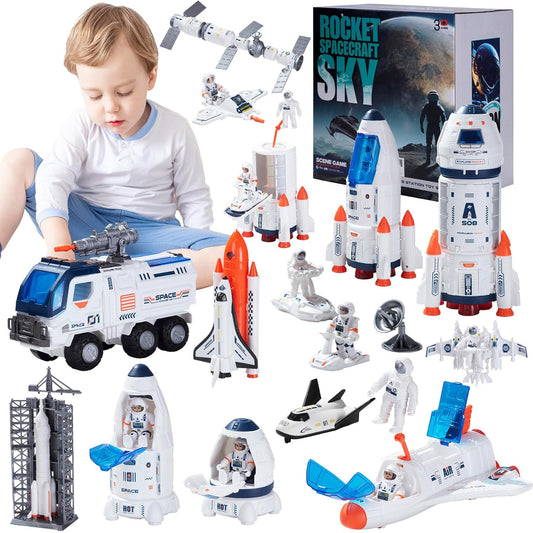 Space Exploration Playset with Rocket, Shuttle & Astronauts