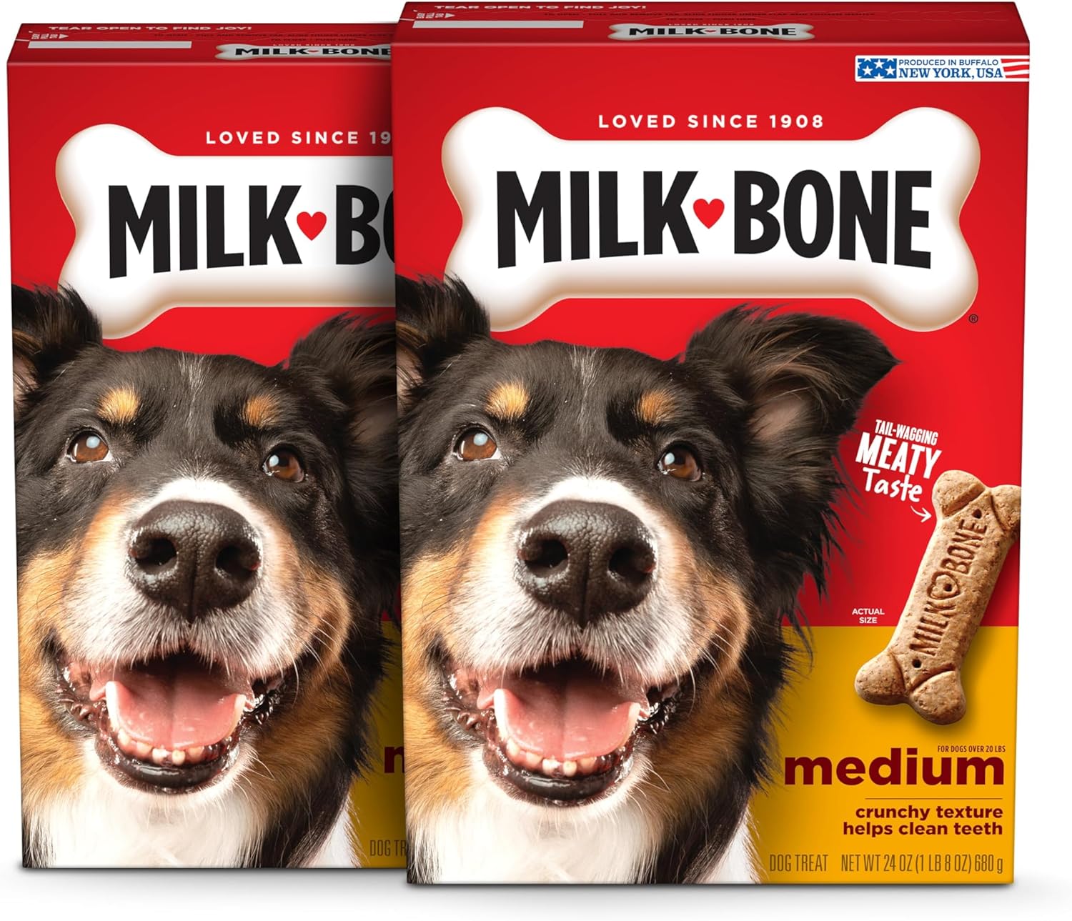Milk-Bone Crunchy Medium Dog Treats, 10 Lb. Box, Original Beef Flavor